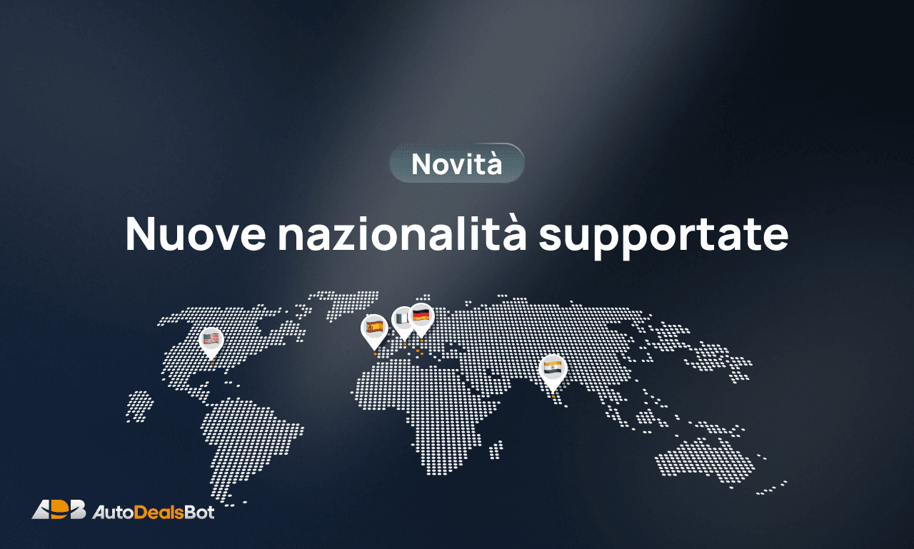 Nuove nazionalità supportate