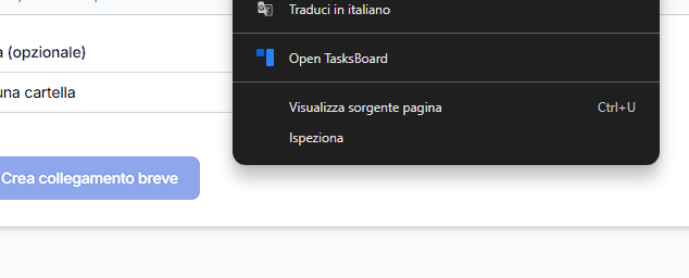 Apri il pannello Ispeziona nel browser